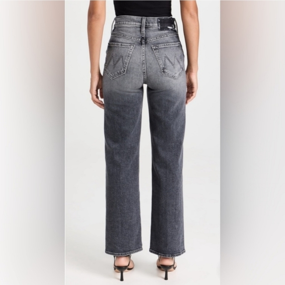 MOTHER Denim - NWT Mother Superior the Rambler Zip Flood black denim jeans size‎ 33